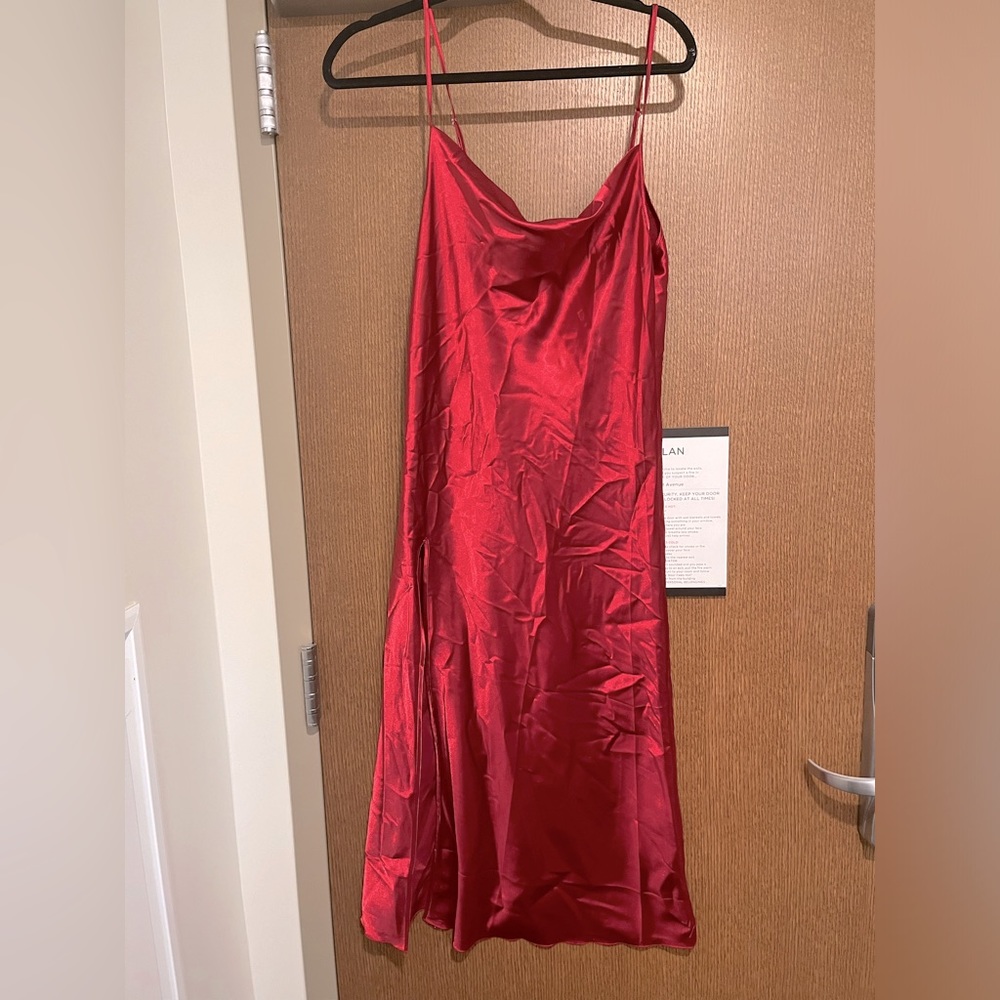Bright Red Slip Dress size L